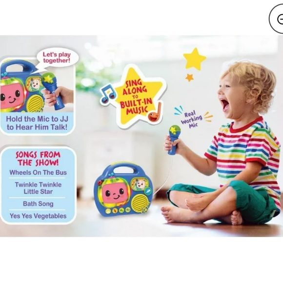 Cocomelon Sing Along Toy Boombox With Real Working Mic for Kids 18 Month toddler - Picture 5 of 5
